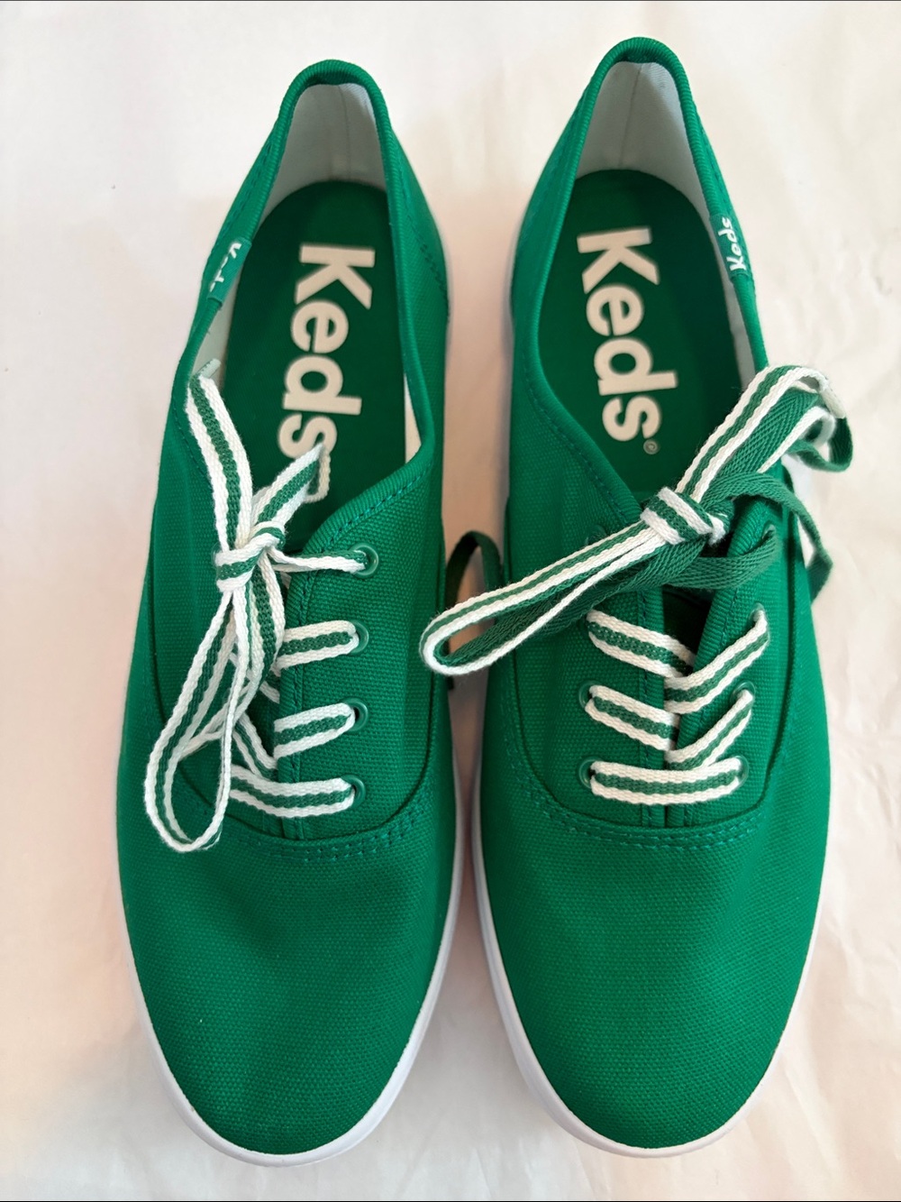 Keds Champion Canvas Lace-Up in Kelly Green
